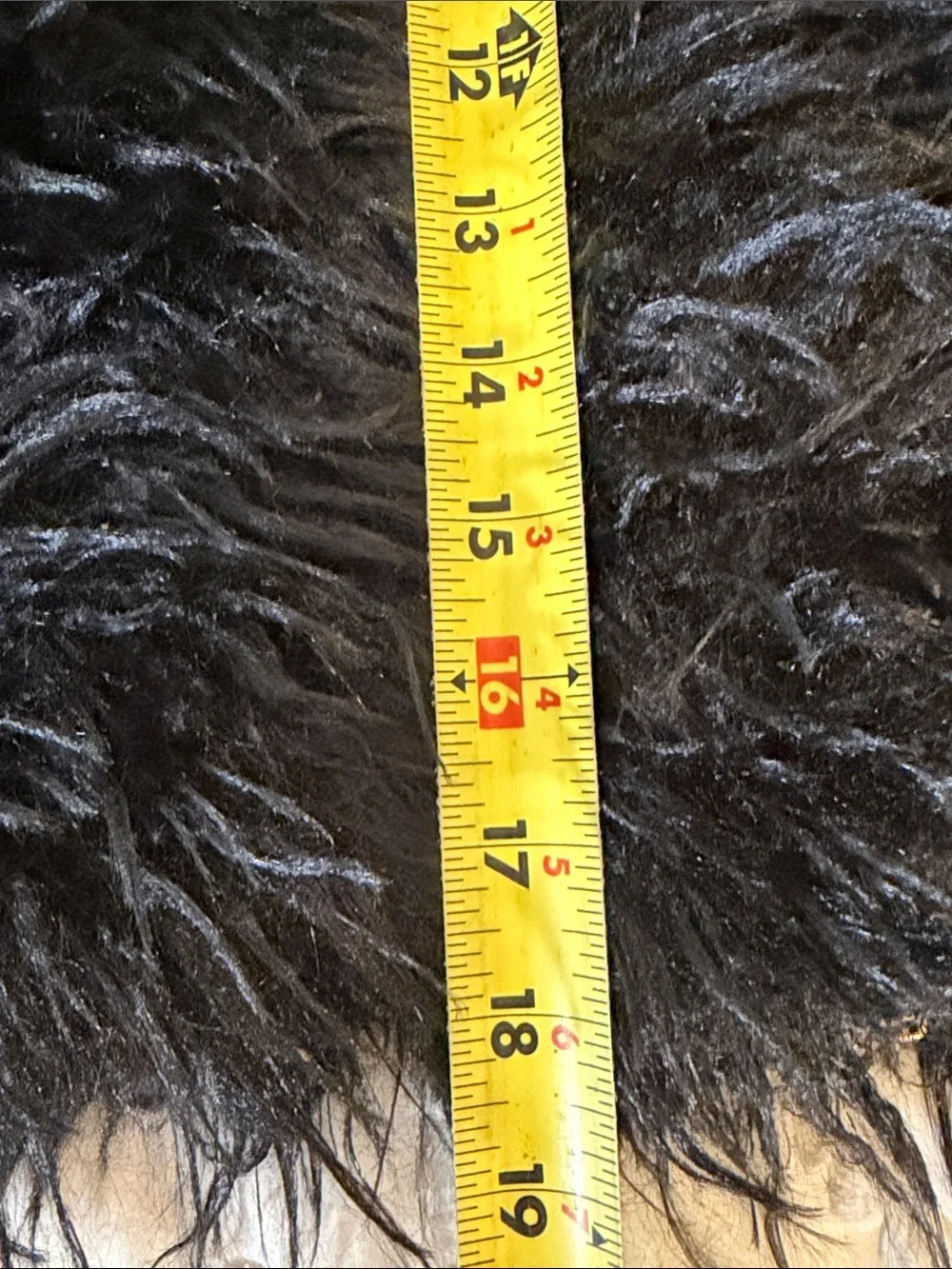 Black Faux Fur Decorative Throw Pillow Cover - Home Accents nwot